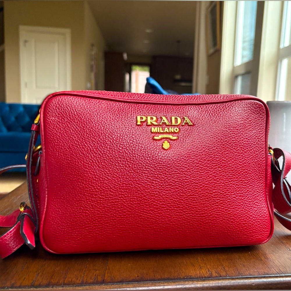 Prada Vitello Double Zip Camera Bag - Like New